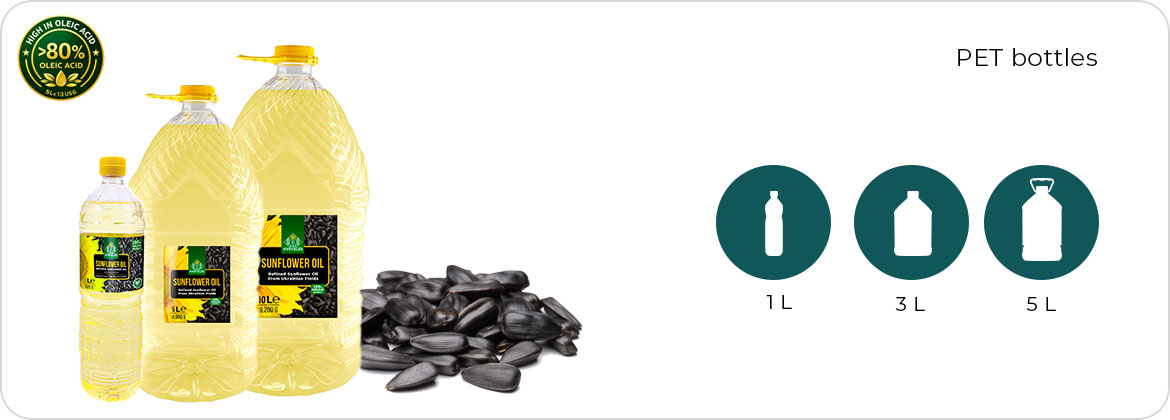 Соняшникова олія рафінована — PET bottles
